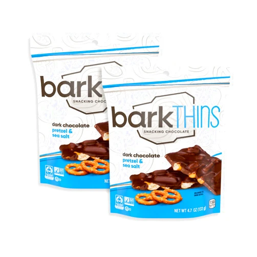 barkTHINS Snacking Chocolate - Dark Chocolate Pretzel w/ Sea Salt - 4.7 oz - 2 pk
