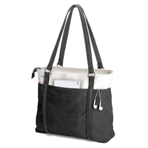 BAG WIZARD Women's Work Bag with Laptop Compartment Zipper Pockets Teacher Totes Purse