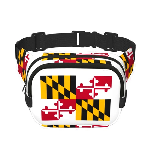 YQxwJL Maryland State Flag print Womens Fanny Pack Everyday Hip Pouch Waist Bag for Travel Outdoor Running Hunting for Adult