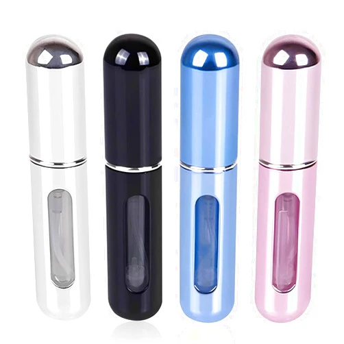 VIGOR PATH Perfume Travel Refillable Mini Spray Bottles - Portable Mini Refillable Perfume Atomizer Bottle Spray, Scent Pump Case for Travel (Variety Pack of 4)