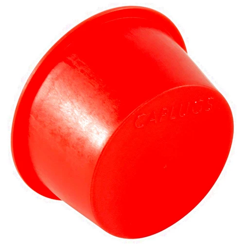 Caplugs T-6X T Series – Plastic Tapered Cap and Plug, 200 Pack, Red LD-PE, Cap OD 0.487