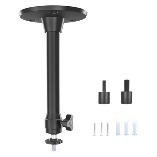 UineHiot Upgraded Ceiling Wall Projector Mount Compatible with QKK, DR.J, DBPOWER, Anker, VANKYO, AAXA, Jinhoo, PVO, TMY, AuKing, and Most Other Mini Projector,Sleek Black Steel Design for Perfect Projection
