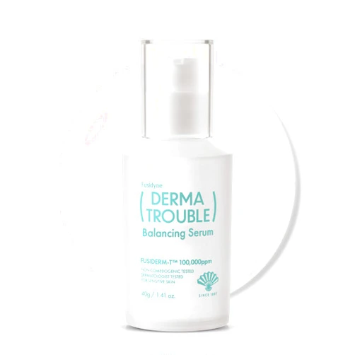 FUSIDYNE Derma Trouble Balancing Serum (1.41oz) - Soothe Troubled Skin for a Balanced, Healthy Complexion. Gentle Serum for Comedonal Acne. Korean Skin Care with Fusiderm-T 100,000ppm.