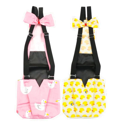 BestParts 2pcs Adjustable Diaper Waterproof Reusable Diapers, Cloth Diaper Wearable Poultry for Farm Pet Goose, Pet Duck,Pet Chicken, Sliding Version (Yellow + Pink, L(4.37-11pounds), 2, Count)