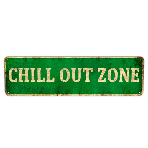 KIOZIY Chill Out Zone - Man Woman Cave Shed Summerhouse Sign Hot Tub Home Wall Door Plaque Gift 4