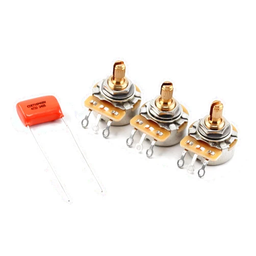 The Art Of Tone 3X TAOT Custom CTS 250K Pots 1/4” Short Split + 1x Orange Drop .047uf 400V Cap for Fender Strat