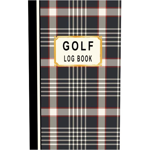 By TLS Designs (Author) Golf Log Book: Golfers Scorecard Game Stats Yardage Course Hole Par Tee Time Sport Tracker Fit In Bag 5 x 8 Small Size Game Details Note Score For 52 Games Black Tan & Red Plaid