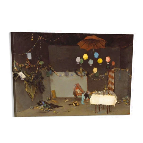 Ramon Casas I Carbo - Studio Interior Canvas Art Poster And Wall Art Picture Print Modern Family Bedroom Decor Posters 12x18inch(30x45cm)