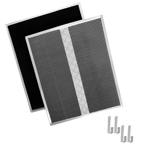 XYWZV S97020466 Charcoal Grease Filter Compatible with Broan - Nutone Series HPF30 Non-Ducted Range Hood Filter Replacement 4512880 2-Pack (with Clips)