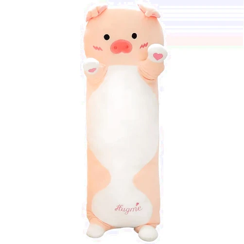 Yeqivo Long Pig Plush Pillow, Pink Pig Plush Toy Long Pig Stuffed Animals, Cute Pig Plush Sleeping Hugging Pillow Toy for Kids Girlfriend(Pig,19.68Inch/50cm)