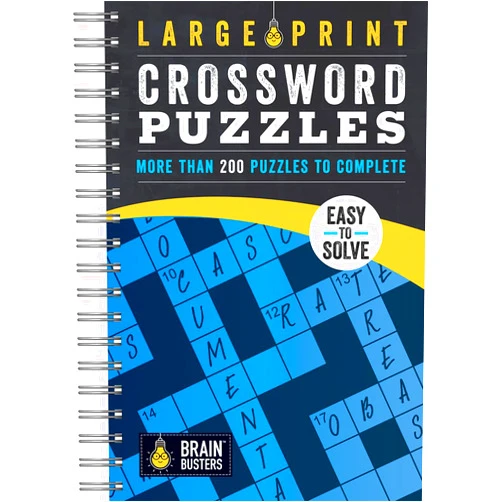 Parragon Books Large Print Crossword Puzzles: Over 200 Puzzles to Complete with Solutions - Include Spiral Bound / Lay Flat Design and Large to Extra-Large Font Including for Adults