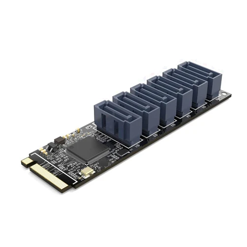 ORICO M.2 PCIe M Key to 6 x SATA 6Gbps Adapter Card for Desktop PC Support RAID-PM2TS6