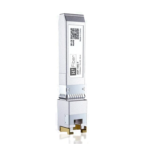 H!Fiber.com 10Gb SFP+ RJ45 Transceiver, 10Gbase-T SFP+ Ethernet Module Support 10G/5G/2.5G/1.25G, Compatible with Cisco SFP-10G-T-S, Ubiquiti UF-RJ45-10G, UniFi, Meraki,MikroTik,Supermicro and More, 30m