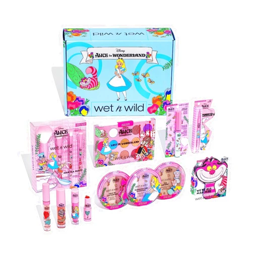 wet n wild Alice in Wonderland PR Box - Makeup Set with Versatile Brushes, Buildable & Blendable Palettes, Vibrant Colors, & Lip Glosses for Unique Looks, Cruelty-Free & Vegan
