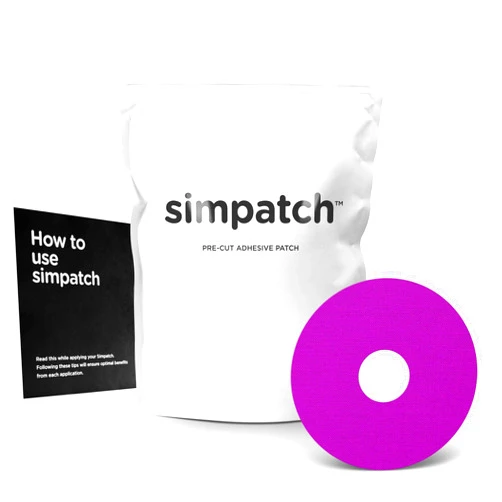 SIMPATCH Universal Adhesive Patch, 0.8-Inch Hole - Pack of 30 - Multiple Colors Available (Purple)