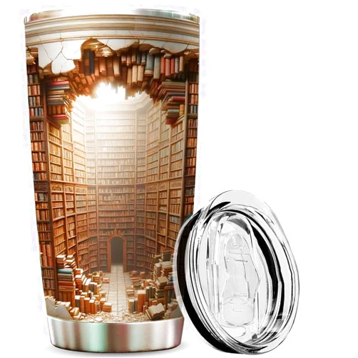 2IMT Bookshelf Mug Book Lovers Gifts For Book Lovers Women Book Tumbler - Book Coffee Mug Bookish Gifts For Readers Librarian Gifts For Women Book Mug 20 Oz Coffee Tumbler Book Lover Gifts For Women