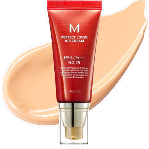 MISSHA M Perfect Cover BB Cream No.25 Warm Beige - Medium with Warm Undertone SPF 42 PA +++ 1.69 Fl Oz - Tinted Moisturizer for face with SPF valentines day gifts for her