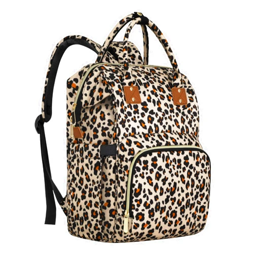 Femuar Diaper Bag Backpack Multifunction Maternity Diaper Bag for Baby Girls & Boys Large Capacity Travel Nappy Bags Leopard Print