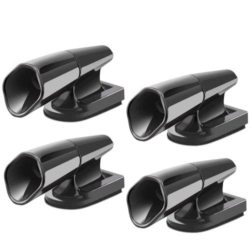 SAVITA 4 PCS Deer Whistles Wildlife Warning for Cars, Vehicles, Motorcycles, Black Ultrasonic Deer Warning