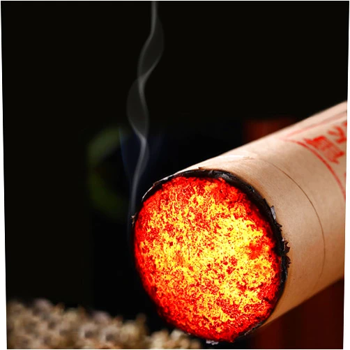 SIDACON 7cm-2.76inch Diameter Chinese Herb Moxa Stick 12 Year Chen High Purity Pure Moxa Supplies Handmade Moxibustion Roll,Natural Mugwort for Waist Knee Back Care