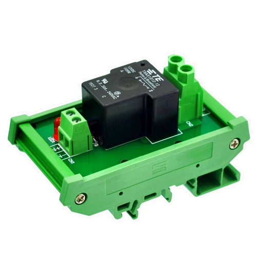 Electronics-Salon CZH-Labs DIN Rail Mount 12V Passive SPST-NO 30Amp Power Relay Module.