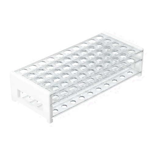 Karter Scientific Plastic Test Tube Rack for 12/13 mm Tubes, Hole Diameter is 13.6mm, Holds 50, Detachable, Karter Scientific 208V6 (Pack of 20)