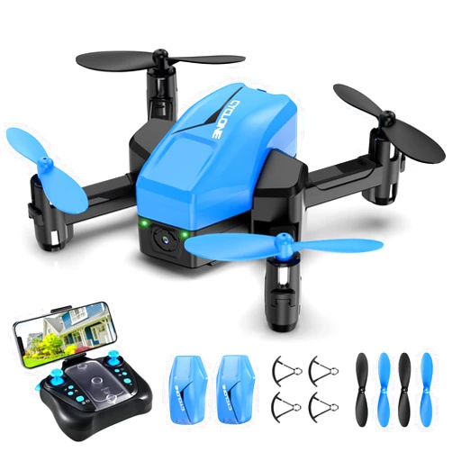 ATTOP Mini Drone for Kids with 1080P Camera - Foldable FPV Drone for Kids, Pocket RC Quadcopter with 2 Batteries, One Key Start, Altitude Hold, Headless Mode, 3D Flips, Toys Gifts for Boys Girls