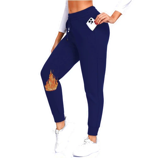 Aoliks Women's Fleece Lined Sweatpants Thermal Joggers with Pockets Winter Lounge Yoga Workout Running Pants