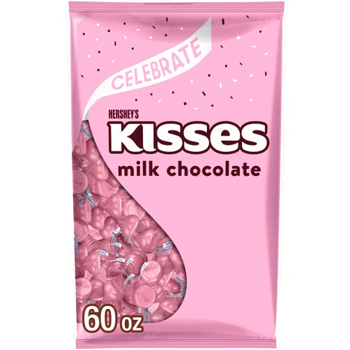 HERSHEY'S KISSES Milk Chocolate Candy Bulk Bag, 60 oz