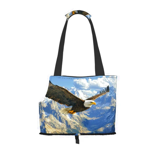 Gjieliness Majestic Bald Eagle Soaring Pet Sling Carrier for Small Dog Cats Puppy Portable Tote Bag Pouch for Outdoor Travel Hiking
