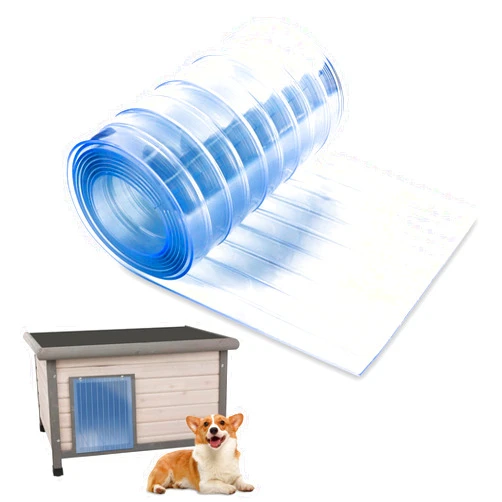 Toriexon Plastic Vinyl Replacement Strip Curtain 8’ x 7.6”, 0.08” Thickness Walk in Freezer Cooler Curtain Strips, Plastic Curtain Strips for Commercial Entry Doors, DIY Dog Cat House Entry Door