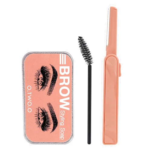 Rosarden Eyebrow Soap, Eyebrow Styling Wax With Eyebrow Razor, Waterproof Long Lasting Brow Freeze For Holding Brows In Place, Natural 3D Feathery Brows Makeup Balm For Women, Eye Brow Gel Clear Eyebrow Wax