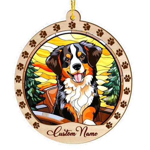 HudoGlobe Boutique Appenzeller Sennenhund Gifts for Dog Lovers - Appenzeller Sennenhund Ornament, Suncatcher for Christmas Tree Women, Men Keepsake Gifts