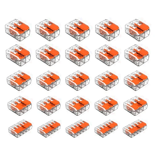 Wago 2 Port (10) 3 Port (10) 5 Port (5) 221 Splicing Connector, Lever-Nut Assortment Pocket Pack for All Wire 12-24 AWG