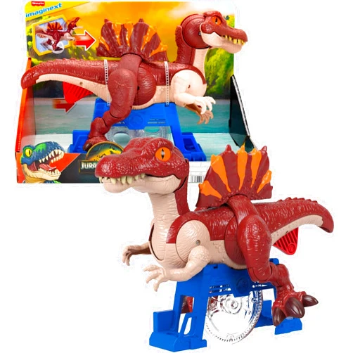 Fisher-Price Imaginext Jurassic World Rebirth Dinosaur Toy, Sprinting Spinosaurus Figure with Lunge & Chomp Motion, 9 Inches Tall