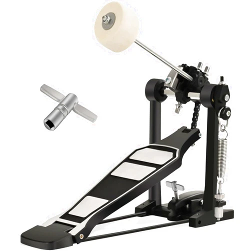 Tipatyard Single Bass Drum Pedal Single Pedal for Drum Set Kit and Electronic Drums | Single Chain
