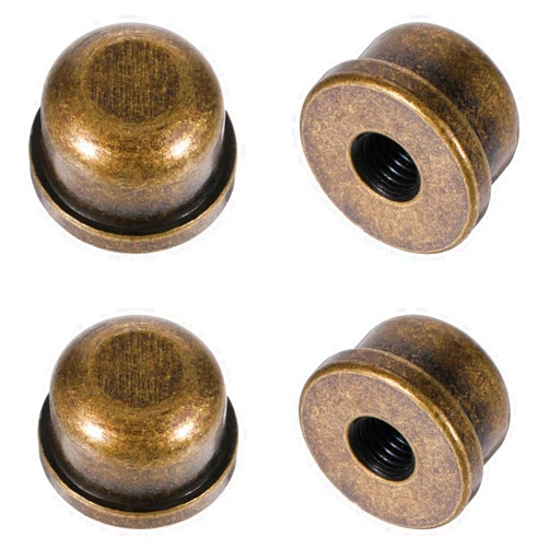 SynHHergyx 4 Pcs Solid Lamp Finial Caps, Lamp Shade Screw Cap, Lamp Finials for Lamps, Solid Lamp Finials Caps Tapped of Tops for Lamp Shade Holder Harp Lamp Finial Knob Lamp Accessories, Bronze Lamp Toppers