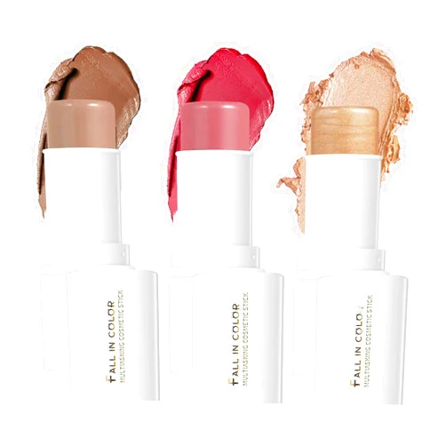 MEICOLY Makeup Sticks Set, Contour Stick,Blush Stick, Highlighter Stick,Facial Repair Bronzer 3D Wonder Shading Stick, Multi Stick Trio Cream Face Blush for Cheeks Lip Eye