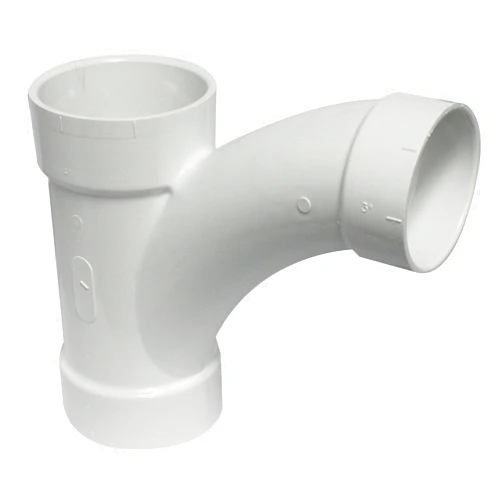 Canplas 194338 PVC DWV Long Turn TY, 4 x 4 x 3-Inch, White