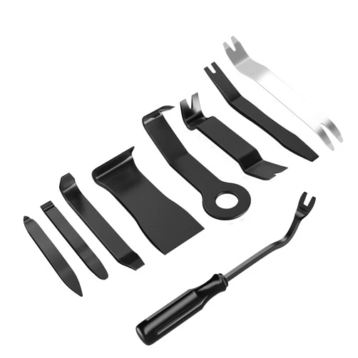 GOOACC 9PCS Auto Trim Removal Tool Kit No-Scratch Tool Kit for Car Audio Dash Window Molding Fastener Remover Tool Kit-Black