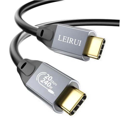 LEIRUI 240W USB C to USB C Cable 3M 20Gbps Data Transfer USB C 3.2 Gen 2 Cable Fast Charging 4K@60Hz Video Output USB C PD 3.1 Charger Cable Compatible with iPhone 15 Pro, MacBook Pro/Air, iPad Pro