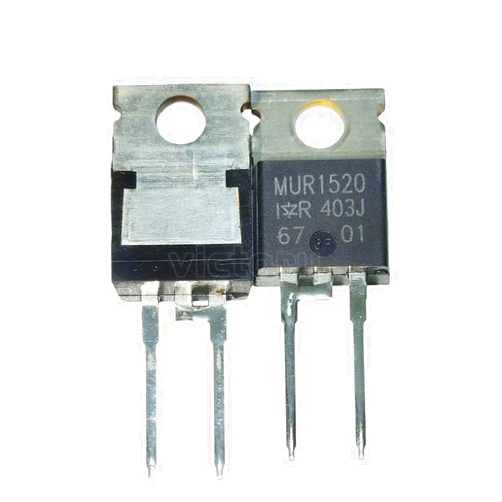 FICEMETOI 2 Pieces MUR1520G MUR1520 U1520 TO220-2 15A 200V Fast Recovery Diode New for Arrival 2025 High for Quality