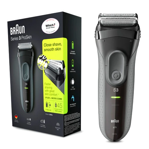 Braun Electric Razor for Men Foil Shaver, Rechargeable, Black, 4 Piece Set