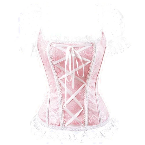 KSHUN Women's Corset Top Renaissance Princess Corset Lace Ruched Sleeves Elegant Overbust Top