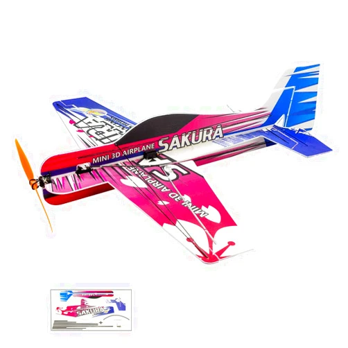 Viloga Upgrade 3D EPP Plane Sakura Aerobatic Flying Airplane, 420mm Durable Foam RC Plane Kit to Build for Adults (KIT, PP Sakura, Not Including Radio Control and Electronic Parts)