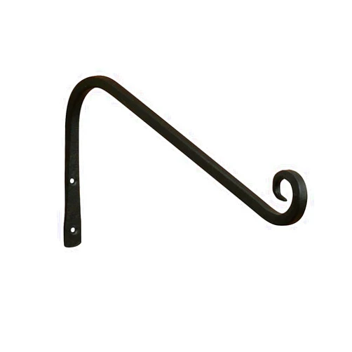 Achla Designs Angled Upcurled Wall Bracket Hook, 12-inch (TSH-08),Black