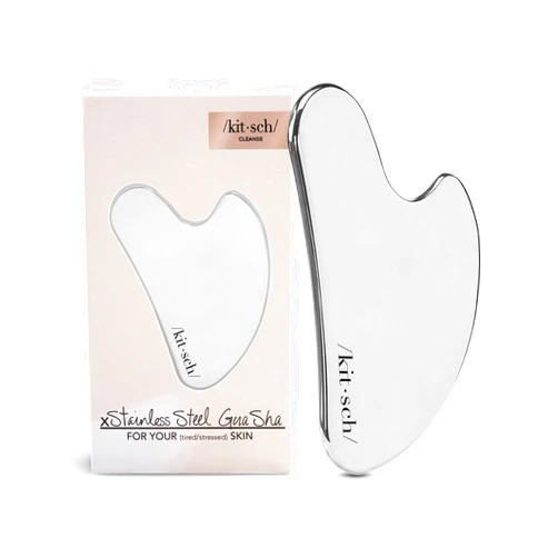 Kitsch Stainless Steel Gua Sha Facial Tools, Lymphatic Drainage Massager for Face, Chin & Jawline Sculpting, Body Guasha Tool for Muscle Tension, Skin Care Gift for Mom Women