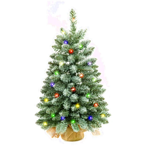 HSTEY 2 ft Mini Christmas Trees with 25 F5 LED Lights, 24