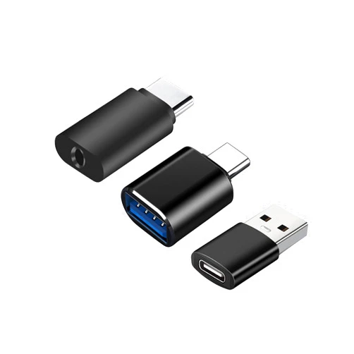 EBEETECH 3 Pack 3.5MM Female Audio to USB C Male Adapter, USB C Female to USB Male Adapter, USB Female to USB C Male Adapter Compatible with MAC USB C Devices, Earphones, Speaker