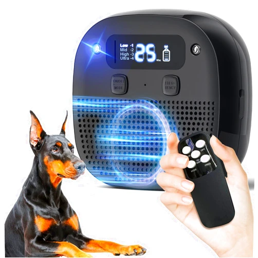 VONDER Anti Barking Device for Dogs with Ultrasonic & Sensor Technology, Rechargeable, Waterproof, 60ft Remote Control, Adjustable Modes & Frequencies, Dog Bark Deterrent Devices for Indoor Outdoor (Black)